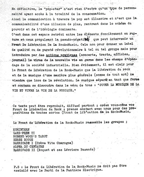 Front de Libération de la Rock‐Music