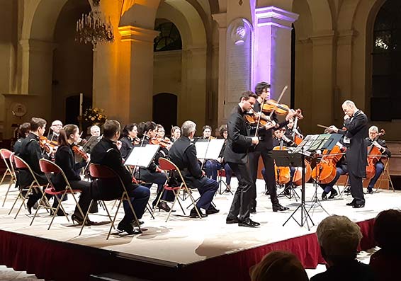 L'orchestre à cordes de la Garde républicaine, Adrien La Marca, Paul Zientara, sous la direction de Sébastien Billard, cathédrale Saint-Louis des Invalides, 6 février 2020. Photographie © V. F.
