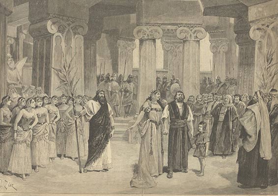 Illustration scénique pour Samson et Dalila, troisième acte.
