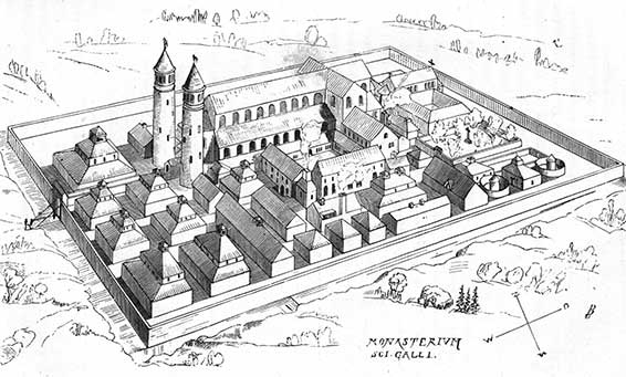 plan du monastère de Saint-Gall