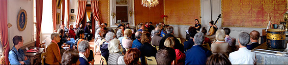 Récital du duo T for Two, Château de Lamotte, à Bardiques. Photographie Auxie Boivin.