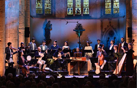 L'ensemble Cantoria à Ambronay. Photographie © Bertrand Pichène.