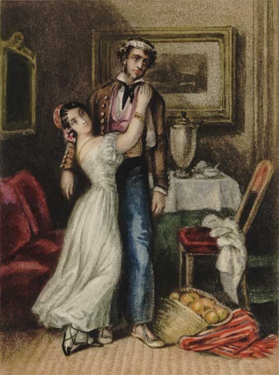Carmen, aquarelle de Prosper Mérimée, offerte par lui à Mme Ferdinand de Lesspeps née Delamalle; Barcemone 1846.