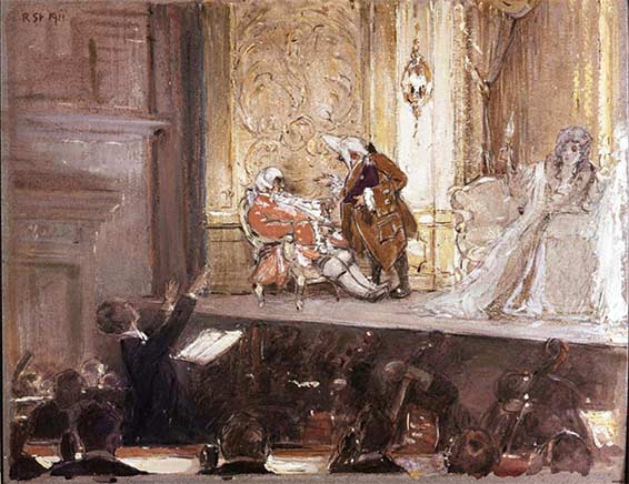 Schuch, dirigeant Le Chevalier à la Rose. Peinture à l'huile de Robert Sterl, 1911 (Görlitz : Collection municipale d'histoire et de culture).