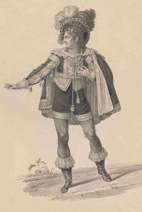 Costume de pilippe dans le rôle du Vampire, Théâtre de la Porte Saint-Martin, 1880.
