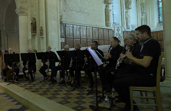 L'ensemble Clarinis. Église de Juigné-sur-Loire, 14 septembre 2024. Photographie © musicologie.org.