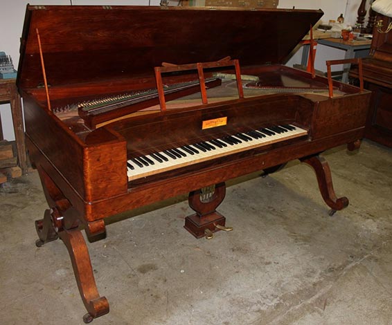 pianoforte carré Ignace Pleyel, 178 x 79 cm, de 1848