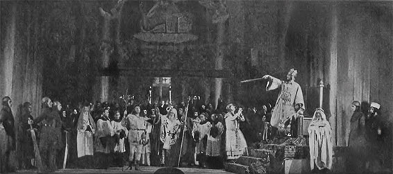 Karol Szymanowsky, Król Roger, théâtre Wielki, Varsovie, 1926, premier acte. © Jan Malarski / Tygodnik Ilustrowany, no 47, 3 juillet 1926.