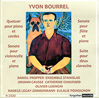 Yvon Bourrel, Quatuor avec piano, Sonates pour violoncelle et piano, flûte et piano, suite pour deux clavecins,