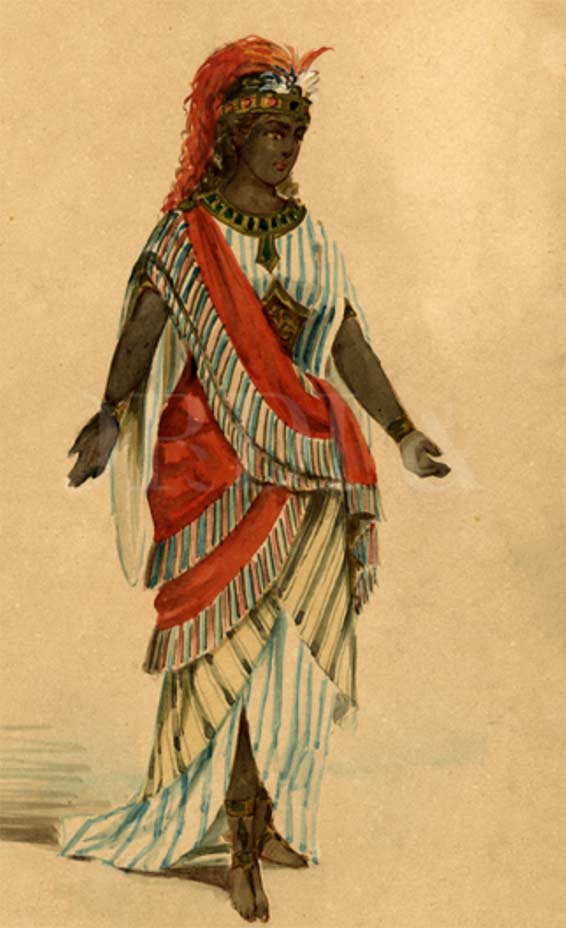 Giusepe Verdi, Aïda, « Aida, soprano », par Girolamo Magnani, 1872, Archivio storico Ricordi, Milano.