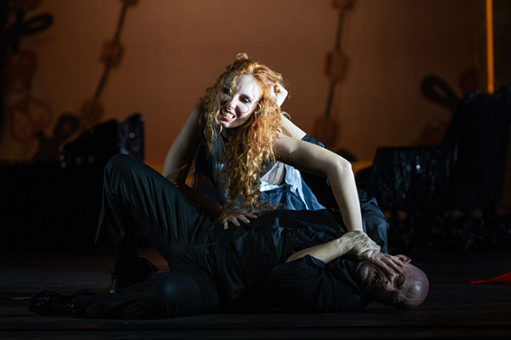 Opéra de Rome, Lucrezia Borgia, Lidia Fridman (Lucrezia Borgia), Alex Esposito (Alfonso I d'Este). Photographie © Fabrizio Sansoni / Opera di Roma.