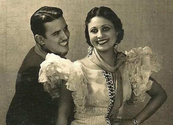 Rita Montaner et Miguel de Grandy dans la production de 1935 de Cecilia Valdés. 