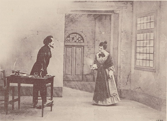 Scène de La Bohème de Giacomo Puccini, 1897.impression photomécanique, 1897.