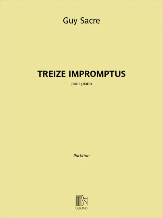 Guy Sacre, 13 impromptus, Durand, Paris 2025