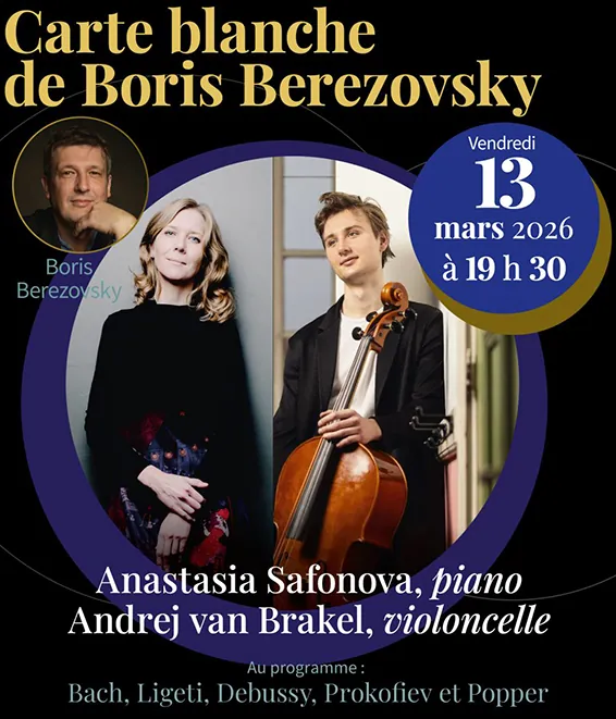 Vendredi 13 mars 2026, 19 h 30, Carte blanche de Boris Berezovsky.