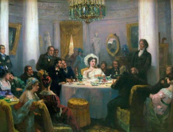 Grande esquisse du tableau précédent (1906-1917), conservée au Musée des beaux-arts d'Oriol/Orel. Il existe une première esquisse à la plume (1897), deux esquisses sur papier ( 1905–1906) .