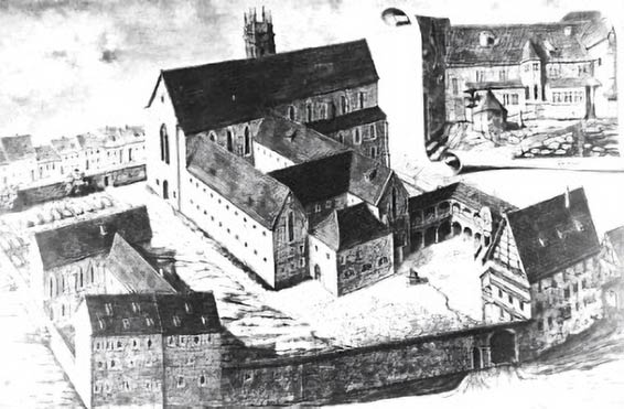 Erfurt, Augustinerkloster au xvie siècle.
