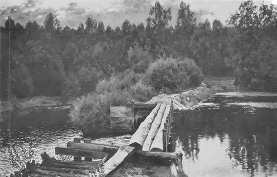 Près du rapide, peinture de J. J. Levitan (1860-1899). Moscou, Galerie Tretjakowsky.