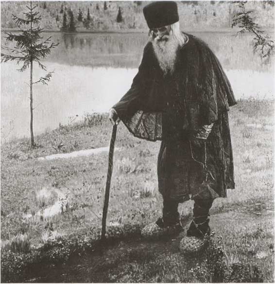 Le Voyageur (peinture de M. V. Vasne^ov, 1862-1942) - Moscou, Galerie Tretjakovsky.