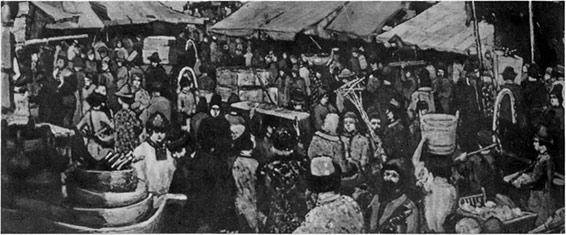 Le Bazar (peinture de A.M. Vasnezov, 1903) - Moscou, Musée historique d’Etat.
